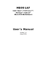 Предварительный просмотр 1 страницы IBASE Technology MB991 User Manual