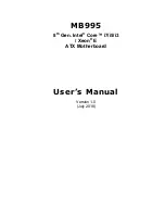 Предварительный просмотр 1 страницы IBASE Technology MB995 User Manual