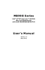 IBASE Technology MB998 Series User Manual preview