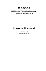 IBASE Technology MBD301 User Manual preview