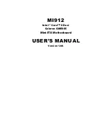 Предварительный просмотр 1 страницы IBASE Technology MI912 User Manual