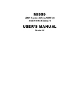 Предварительный просмотр 1 страницы IBASE Technology MI959 User Manual