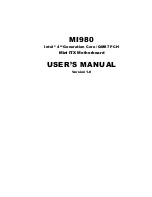 Предварительный просмотр 1 страницы IBASE Technology MI980 User Manual