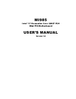 Предварительный просмотр 1 страницы IBASE Technology MI985 User Manual