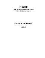 Preview for 1 page of IBASE Technology MI988 User Manual