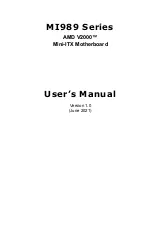 Предварительный просмотр 1 страницы IBASE Technology MI989 Series User Manual