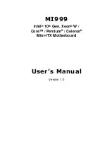 Preview for 1 page of IBASE Technology MI999 User Manual