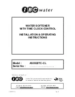 Preview for 1 page of IBC Water AS0922TC-CL Installation & Operating Instructions Manual