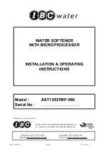 Preview for 1 page of IBC Water AST1052TMP-960 Installation & Operating Instructions Manual