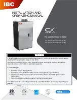 IBC CX Series Installation And Operating Manual preview