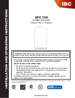 Предварительный просмотр 1 страницы IBC SFC-199 Installation And Operating Instructions Manual