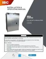 IBC SL Series Installation & Operating Manual preview