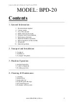 Preview for 2 page of IBE BPD-20 Instruction Manual