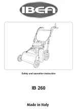 Preview for 1 page of IBEA IB 260 Safety And Operation Instruction