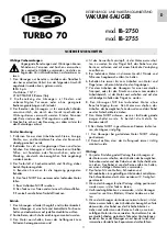 Preview for 17 page of IBEA TURBO 70 IB-2750 User And Maintenance Manual