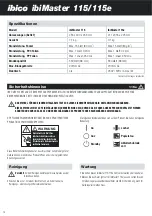 Preview for 12 page of ibico ibiMaster 115 Instruction Manual