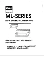 ibico ML-4 Operation Manual And Warranty Registration preview