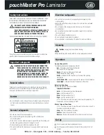 Preview for 3 page of ibico pouchMaster Pro Instruction Manual