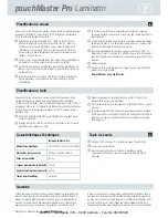 Preview for 6 page of ibico pouchMaster Pro Instruction Manual