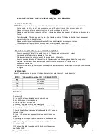 Preview for 4 page of Ibiza sound BT12A User Manual