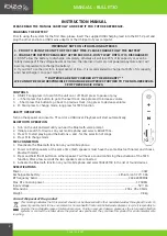 Предварительный просмотр 2 страницы Ibiza sound BULLET30 Instruction Manual