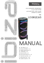 Ibiza sound LOUNGE265 User Manual preview