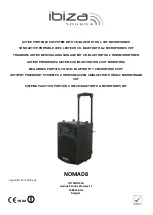 Preview for 1 page of Ibiza sound NOMAD8 User Manual