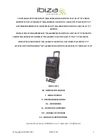 Preview for 1 page of Ibiza sound PORT-TFT12 Instruction Manual