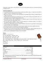 Предварительный просмотр 2 страницы Ibiza 15-1450 Instruction Manual