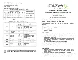 Preview for 2 page of Ibiza LAS-159RGB Instruction Manual