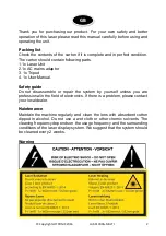 Preview for 2 page of Ibiza LAS-S130RG-M-BL User Manual