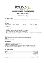 Preview for 1 page of Ibiza LC-1006F User Manual