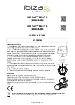 Ibiza LED PARTY LIGHT 3 Instructions предпросмотр