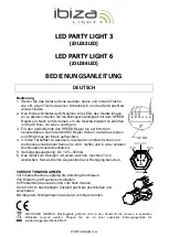 Предварительный просмотр 3 страницы Ibiza LED PARTY LIGHT 3 Instructions