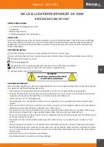 Предварительный просмотр 9 страницы Ibiza LED-UV24 Manual