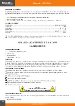 Предварительный просмотр 12 страницы Ibiza LED-UV24 Manual