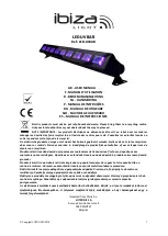 Предварительный просмотр 1 страницы Ibiza LED-UVBAR User Manual