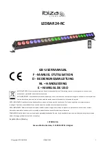 Ibiza LEDBAR24-RC User Manual предпросмотр