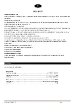 Preview for 5 page of Ibiza LEDSPOT5-WH User Manual