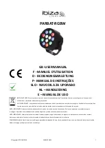 Ibiza PARBAT-RGBW User Manual preview