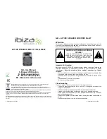 Предварительный просмотр 1 страницы Ibiza PRO15A-BT User Manual