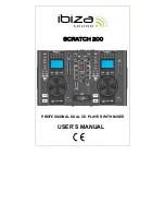 Предварительный просмотр 1 страницы Ibiza SCRATCH 200 User Manual