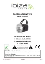 Ibiza STROBE-75 Instruction Manual preview