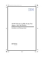 Предварительный просмотр 1 страницы IBM 10/100 EtherJet CardBus Ready Port Adapter with 56K Modem Installation And Planning Manual