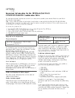 Preview for 1 page of IBM 10K3791 Important Information