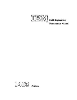 IBM 1403 Field Engineering Maintenance Manual preview