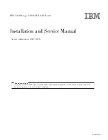 Preview for 1 page of IBM 2027-R04 Installation And Service Manual