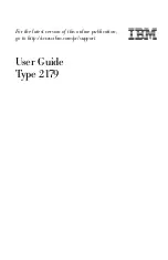 IBM 2179 User Manual preview