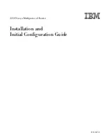Preview for 1 page of IBM 2210 Installation And Initial Configuration Manual