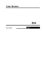 IBM 24P4555 - E 54 - 15" CRT Display User Manual preview